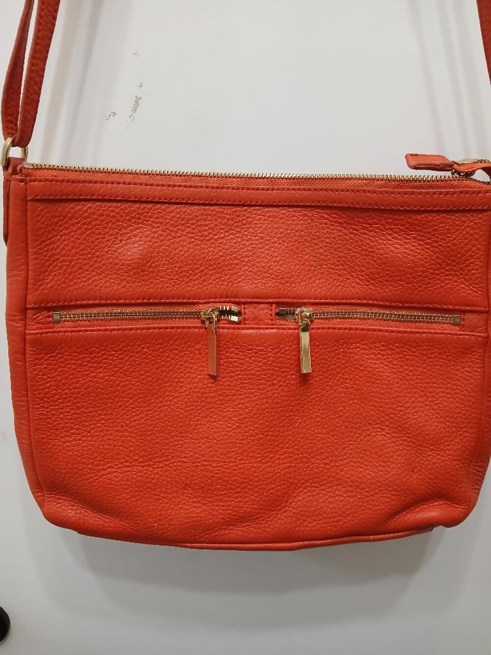 G.I.L.I. Orange Leather Crossbody🧡